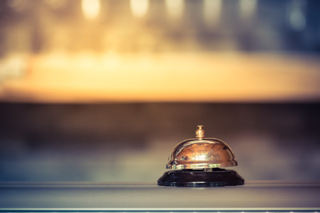 Service bell with bokehの写真素材
