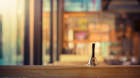 Service bell with bokehの写真素材