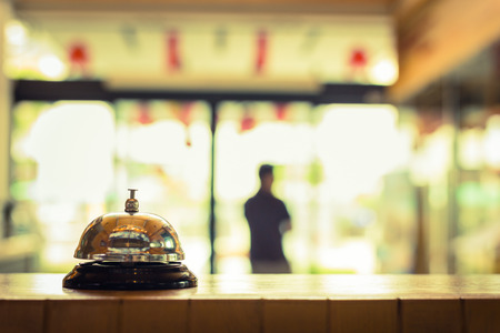 Service bell vintage on counterの写真素材