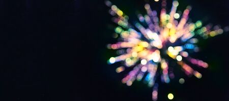Colorful fireworks.bokeh blur