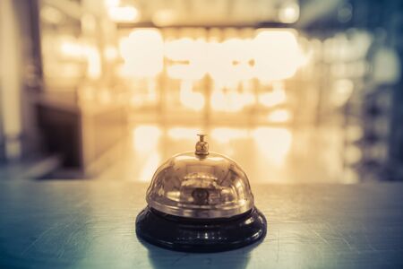 Restaurant service bell vintage with bokeh