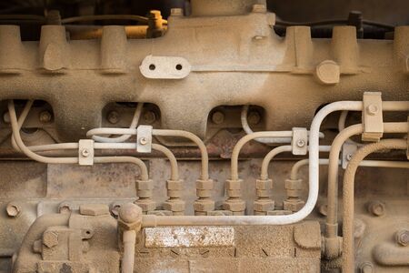 Pipe engine is dirty in carの写真素材