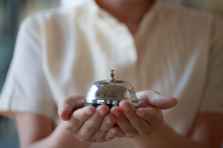 Bell service on hand waiterの写真素材