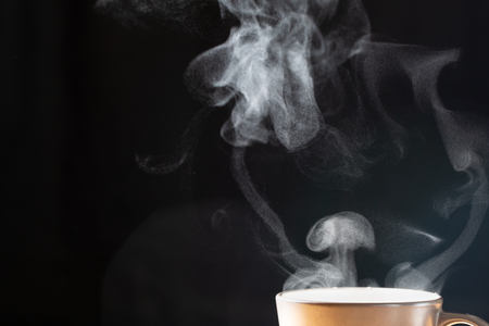 Close up steam with hot drinkの写真素材