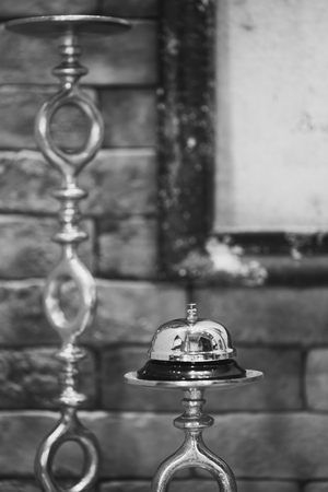 Bell of service, Black and white filterの写真素材