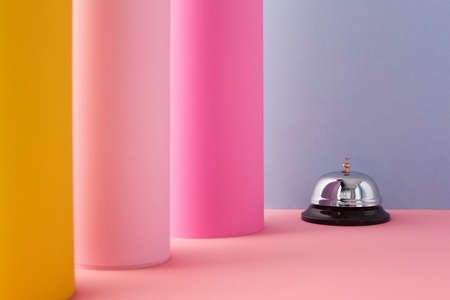 Bell service with colorful paper background