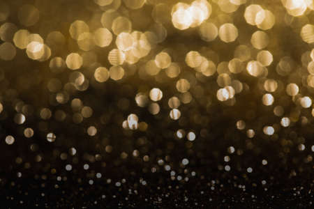 Golden color of bokeh abstract backgroundの写真素材