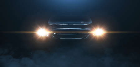 Front of a luxury super car with your spaceの写真素材