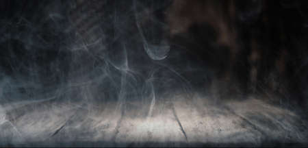 Smoke on dark wood background, Black friday backgroundの写真素材