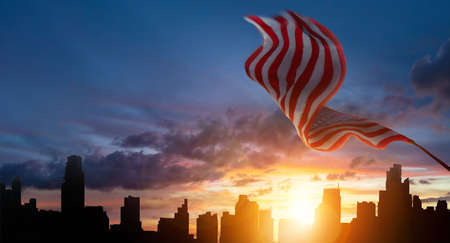 US American flag. For USA Memorial day, Veteran's day, Labor day, or 4th of July celebration.の写真素材