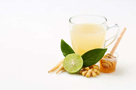 Kaempferia blended with honey and lemon juice for healthの写真素材