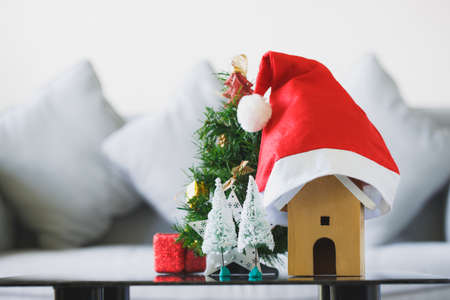 Celebrate Christmas decoration at homeの写真素材