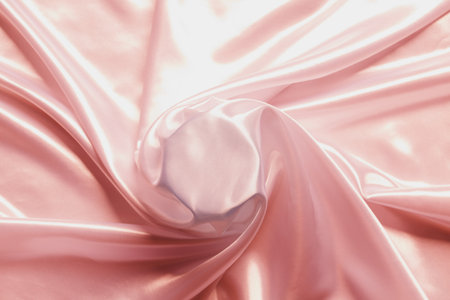 Abstract White Satin Silky Cloth for background, Fabric Textile Drape with Crease Wavy Folds.with soft waves,waving in the wind.の写真素材