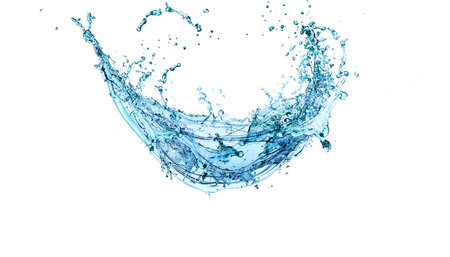 Water splash isolated on backgroundの写真素材