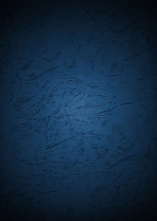 Grunge Blue Paper Textured Background with Dark Vignetteの写真素材