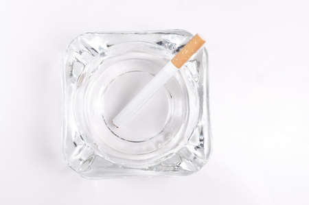 cigarette and ashtray の写真素材