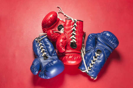 Blue   red golvesの写真素材