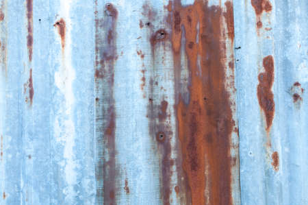 grunge metal sheet fenceの写真素材