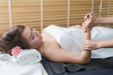 Massage series : Hand massageの写真素材