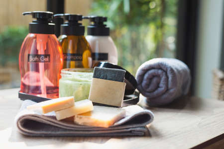 Bathroom amenity setの写真素材