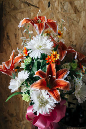 Flowers bouquet with vintage effectの写真素材