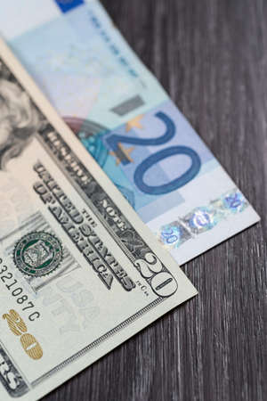 Cup of freen tea on wooden table with vintage effectの写真素材