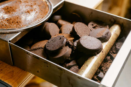 Coffee series : Leftover coffee groundsの写真素材