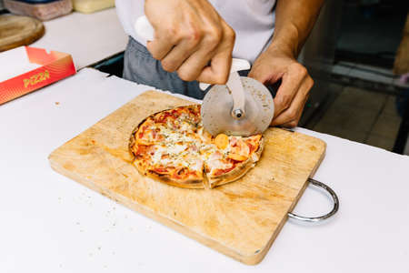 Making pizza seriesの写真素材