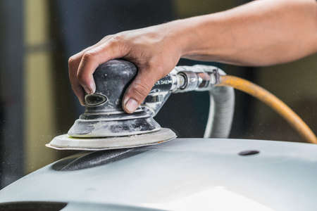Auto body repair series : Sanding rear bumper