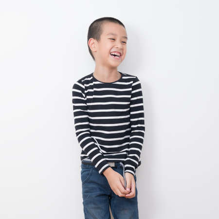 Asian family series : Asian boy in studioの写真素材