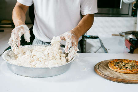 Making pizza seriesの写真素材
