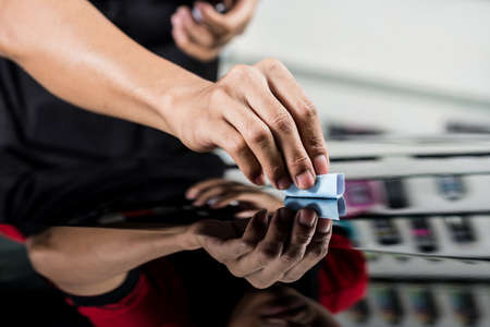 Car polishing series : Glass coatingの写真素材