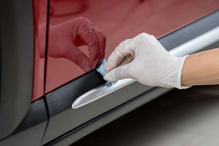 Car polishing series : Glass coatingの写真素材
