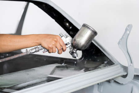 Auto body repair series: Car interior paintingの写真素材