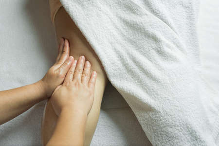 Massage series: Leg scrub massageの写真素材