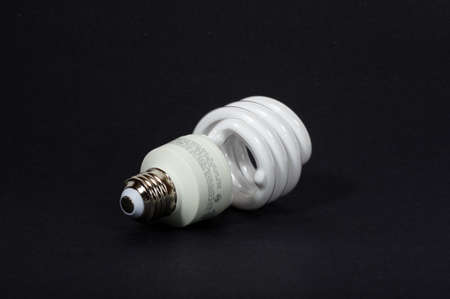 A compact fluorescent bulb isolatedの写真素材