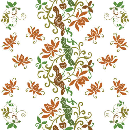 wallpaper old vintage flowerのイラスト素材