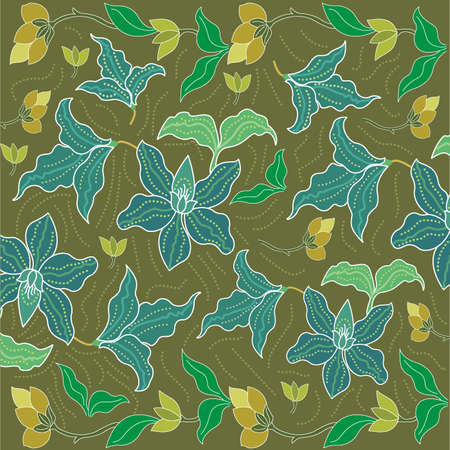 batik sarong background in Thailand, traditional batikのイラスト素材