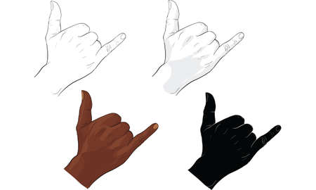 hand action,hand signalのイラスト素材