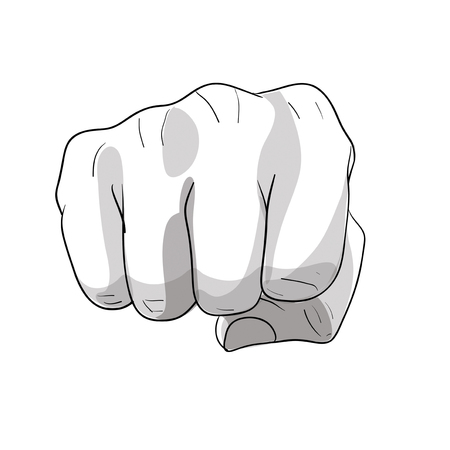 hand action, fistのイラスト素材