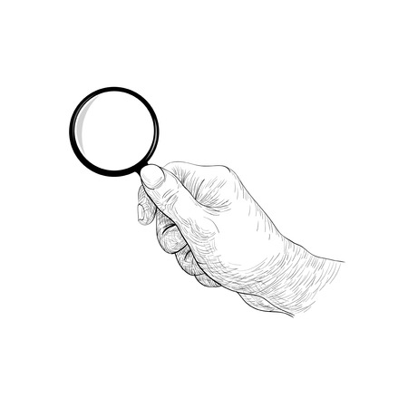hand holding lenのイラスト素材