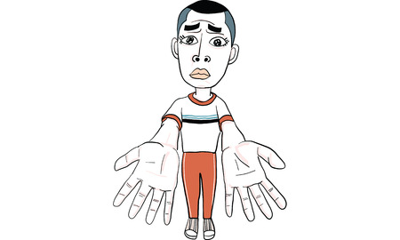 man in actions vectorのイラスト素材