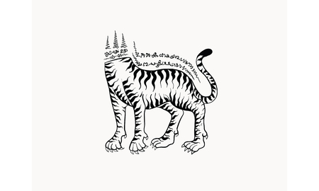 Thai traditional painting, tattooのイラスト素材