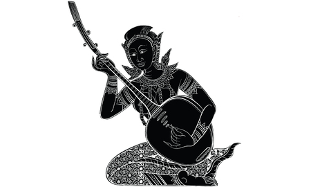 Thai tradition tattooのイラスト素材