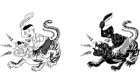thai traditional panting, vectorのイラスト素材