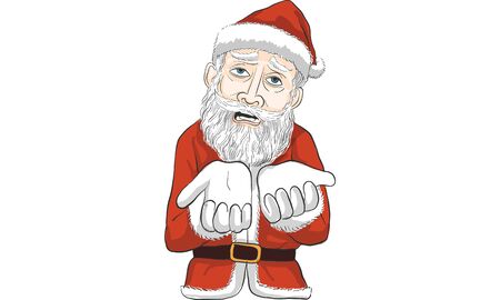 Santa claus action vectorのイラスト素材