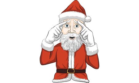 Santa claus action vectorのイラスト素材