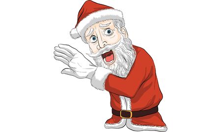 Santa claus action vectorのイラスト素材