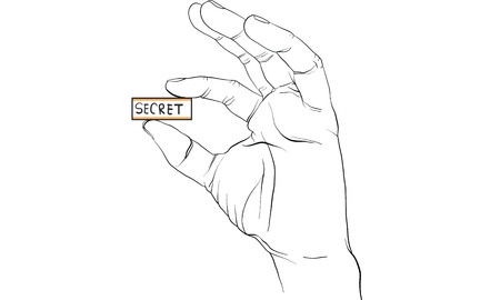 Finger signal, hand signal vector realistic drawingのイラスト素材