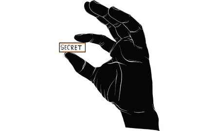 Finger signal, hand signal vector realistic drawingのイラスト素材